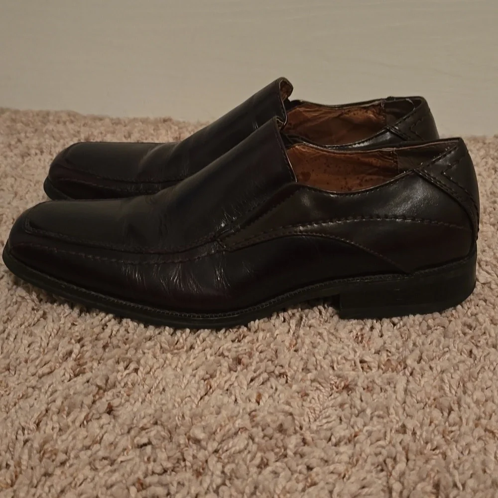 Joseph Abboud Men's Brown Leather Loafers Size 8.5M
